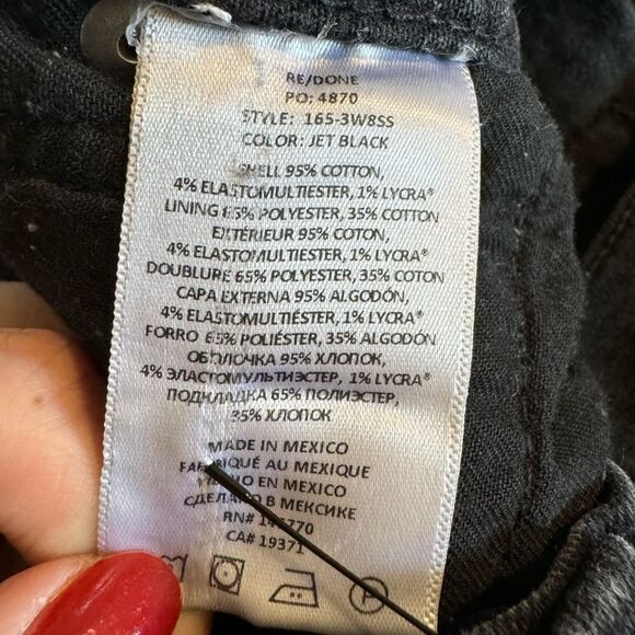 Re/Done 80’s Slim Straight Leg Jean in Jet Black - Picture 8 of 11